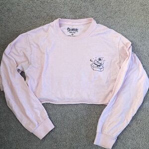 Spencer's Light Pink Grim Reaper Cropped Top